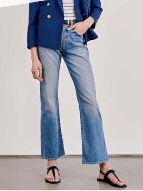 Nili Lotan Juliet Faded Wash Blue Bootcut Jeans Size 29